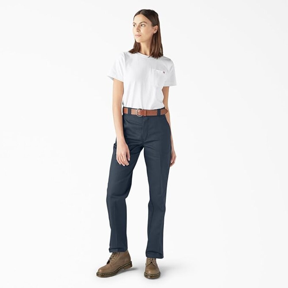 6 Long | Navy Blue | Dickie Women's Original 874 Work Pants | Straight Leg - Picture 2 of 11